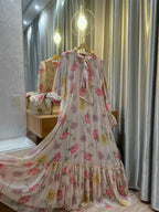 Robe Longue Mousseline Doublée (Qualité Export)