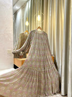 Robe Longue Mousseline Over size — Édition Doublée Fleurie (Qualité Export)