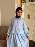 Ensemble SARA Popeline Export — Blouse Cropped & Jupe à Poches (10-16 ans)