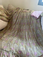 Robe Longue Mousseline Over size — Édition Doublée Fleurie (Qualité Export)