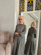 Ensemble SARA Popeline Export — Blouse Cropped & Jupe à Poches (10-16 ans)