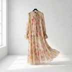 Robe Longue Mousseline Doublée (Qualité Export)