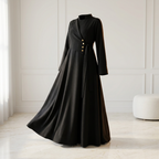Robe Longue Asymétrique Tissu Canata Export — Élégance & Distinction
