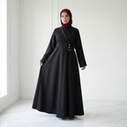 Robe Longue Asymétrique Tissu Canata Export — Élégance & Distinction